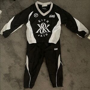 Boys Kith Black and White Logo Tracksuit